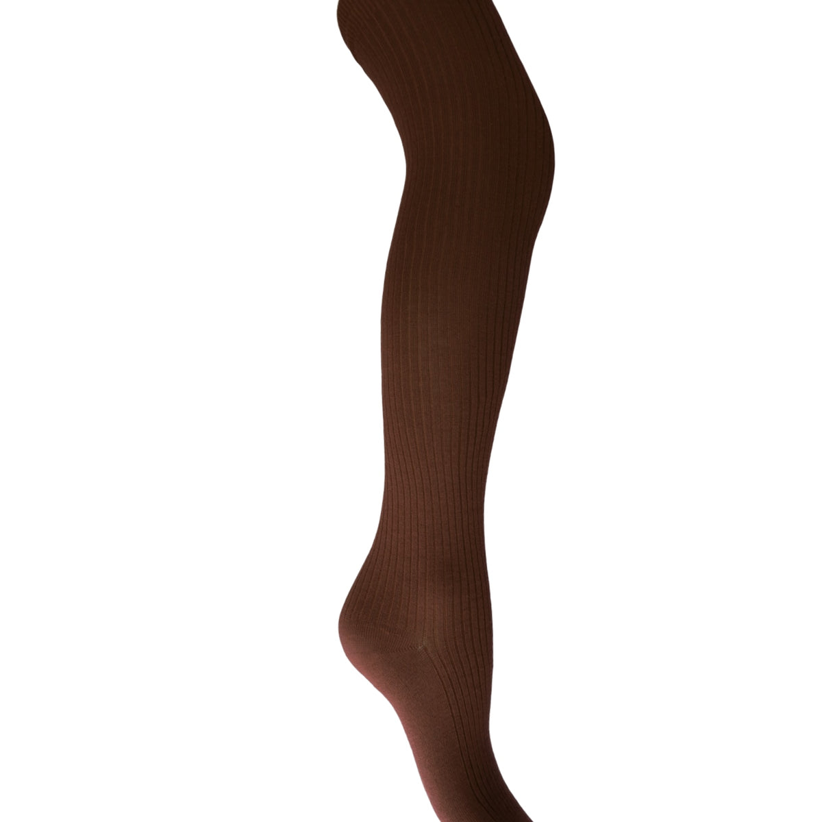 BCMALIKA kneehigh rib sock - Mocca – Black Colour