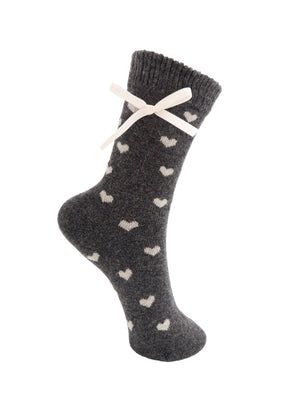 BCFINKA heart sock - Dk. Grey