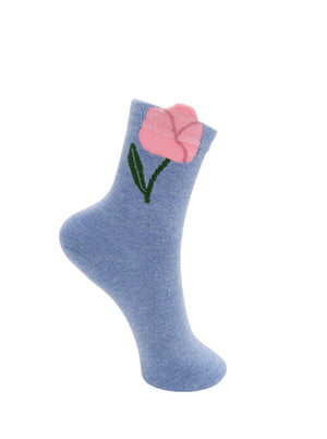 BCKALEA flower sock - Blue