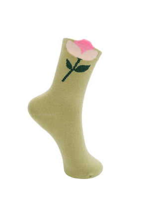 BCKALEA flower sock - Green