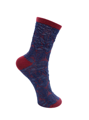 BCSAMI sock - Wine w. Navy