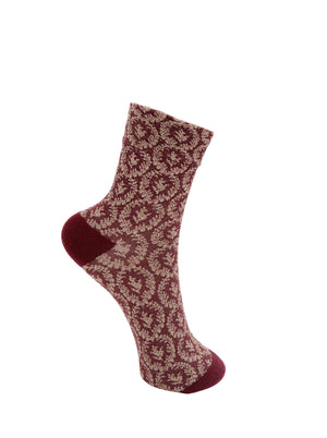BCMILENA lurex sock - Wine