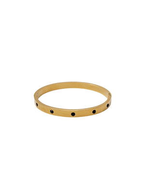 BCGRACE rhinestone bracelet - Gold Coloured w. Black