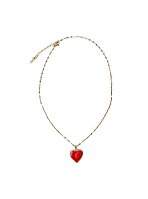 BCTESS amulet necklace - Red/Gold Coloured