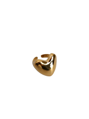 BCSHARNIE heart ring - Gold Coloured