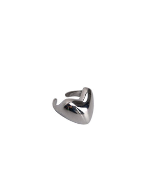 BCSHARNIE heart ring - Silver Coloured
