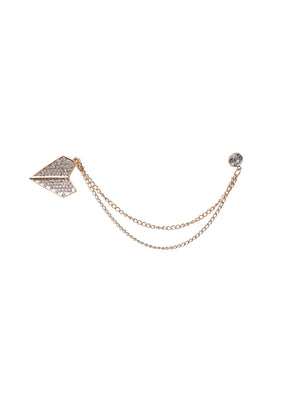 BCPYRAMIDE brooch pin-set - Golden Coloured