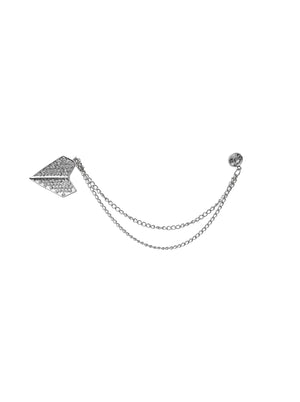 BCPYRAMIDE brooch pin-set - Silver Coloured