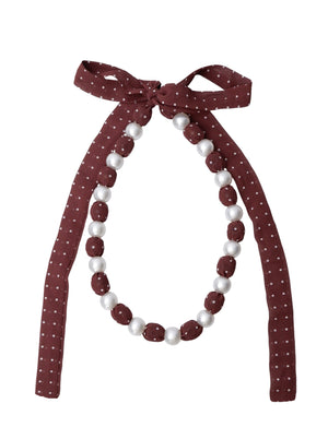 BCPOSY tied necklace - Coffee Dot