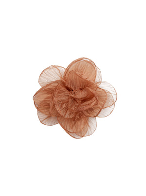 BCCORI flower brooch - Cognac