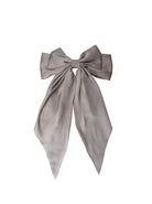 BCRENEE satin bow barette - Grey - Black Colour