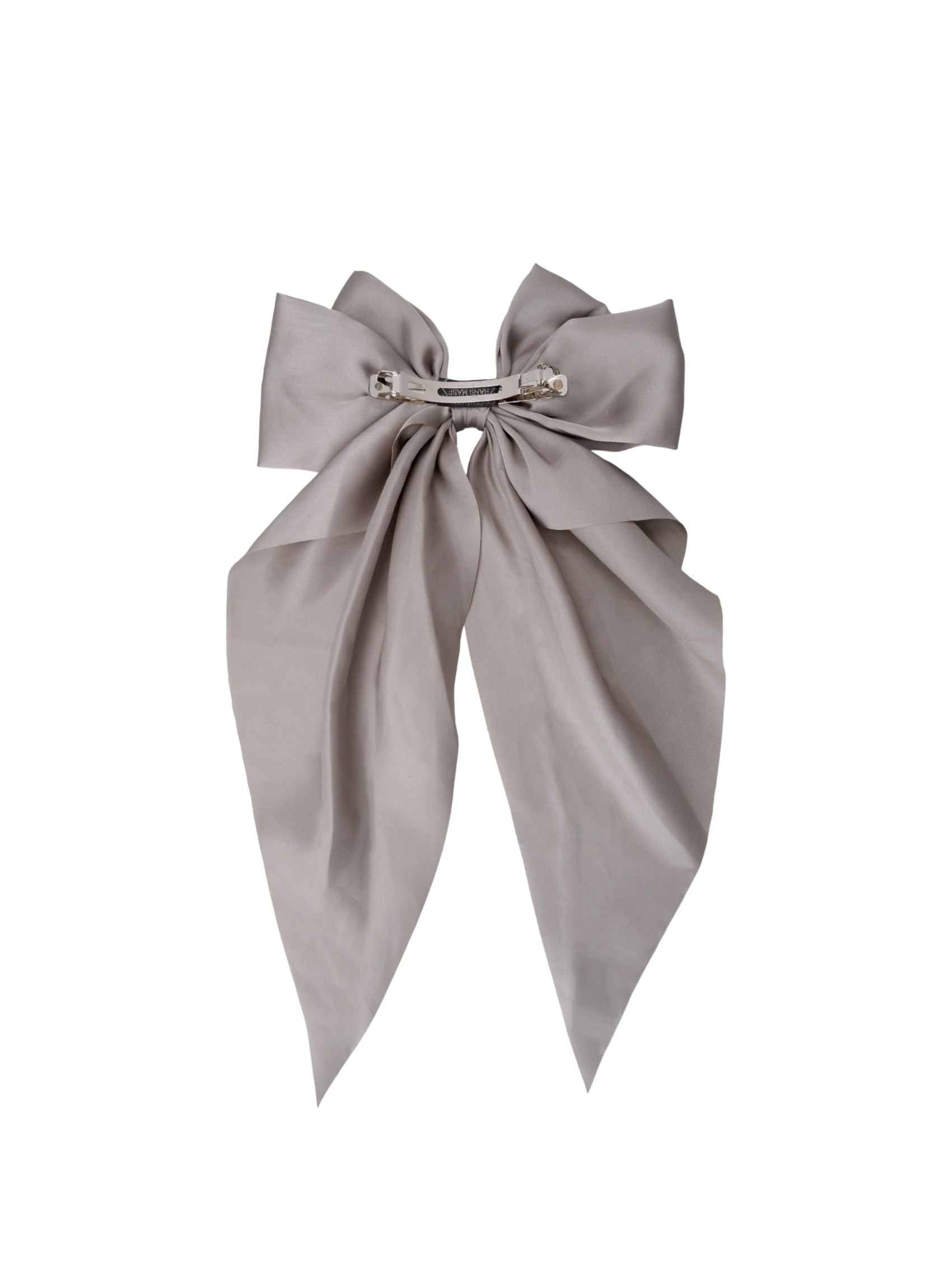 BCRENEE satin bow barette - Grey - Black Colour
