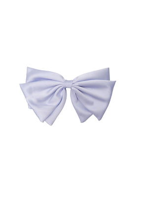 BCINA satin bow barette - Sky Blue - Black Colour