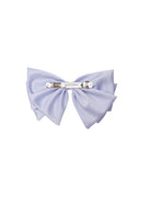 BCINA satin bow barette - Sky Blue - Black Colour