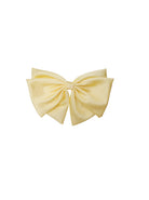 BCINA satin bow barette - Soft Yellow - Black Colour