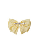 BCINA satin bow barette - Soft Yellow - Black Colour