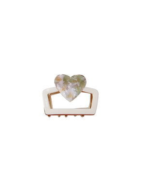 BCQUINN hair claw - Creme w. Green