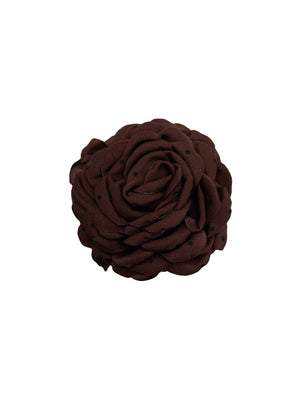 BCVILLA mega flower hair claw - Coffee w. Dots