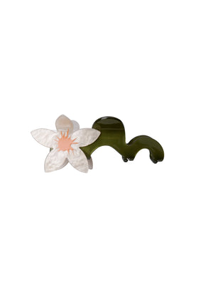 BCJAMIE flower hair claw - White
