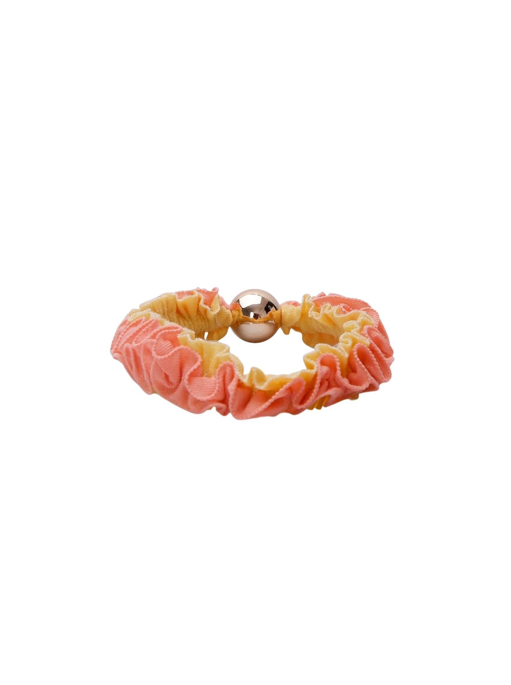 BCRIVERA mini scrunchie - Coral/Yellow - Black Colour