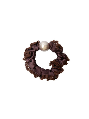 BCPETAL mini scrunchie - Coffee