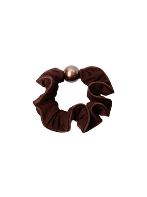 BCTERESA mini satin scrunchie - Coffee