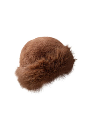 BCKAJSA fluffy hat - Coffee