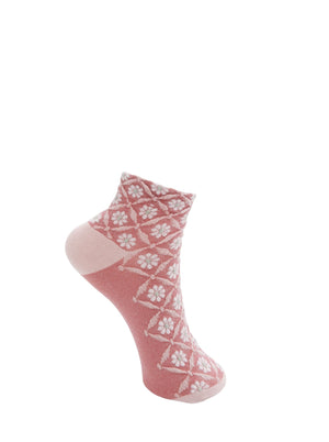 BCLISA jacquard anclet sock - Rose