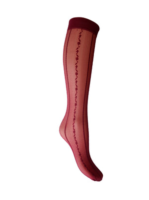 BCMALVA knee high socks - Wine