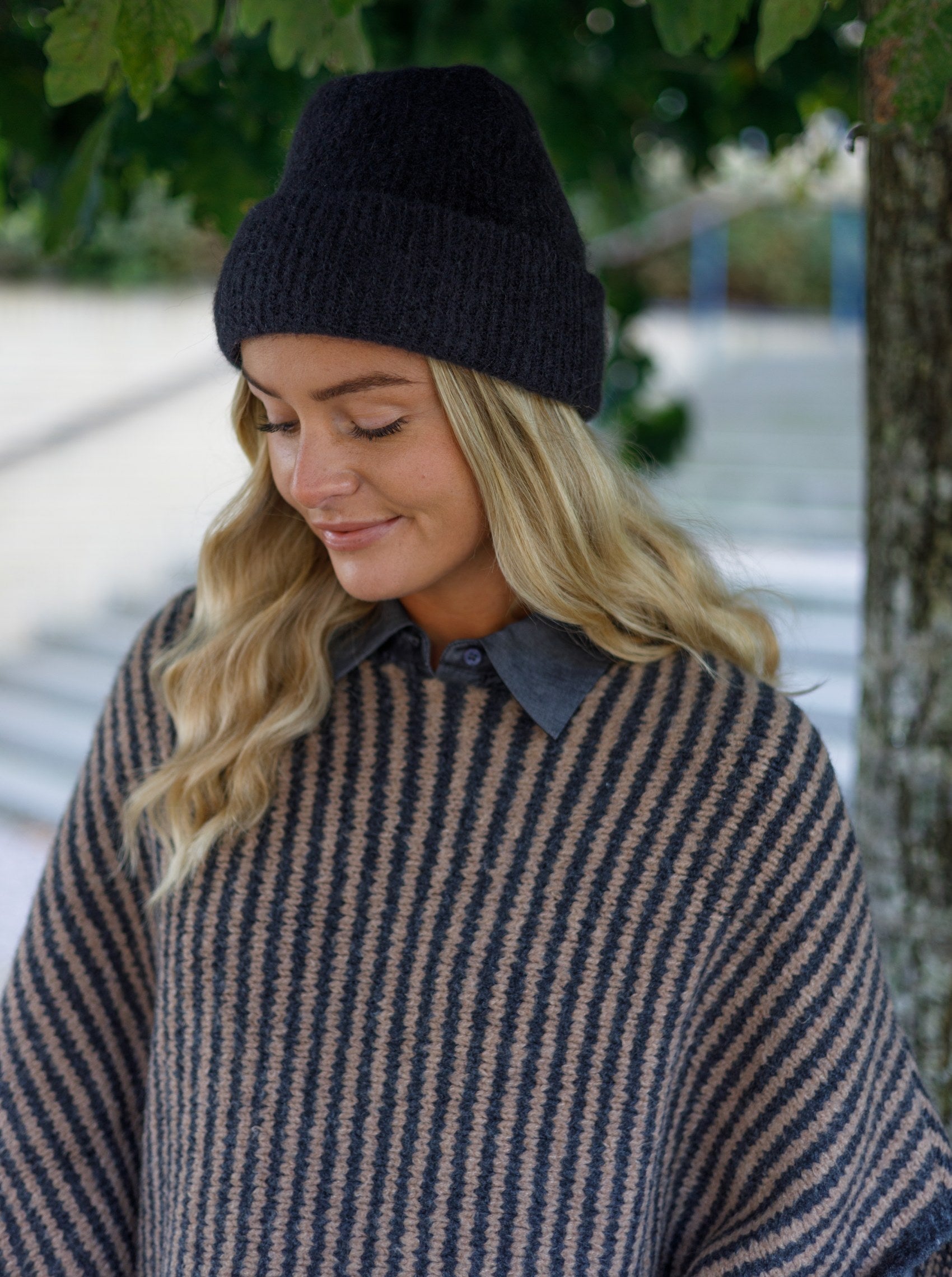 BCGINGER rib hat - Black - Black Colour