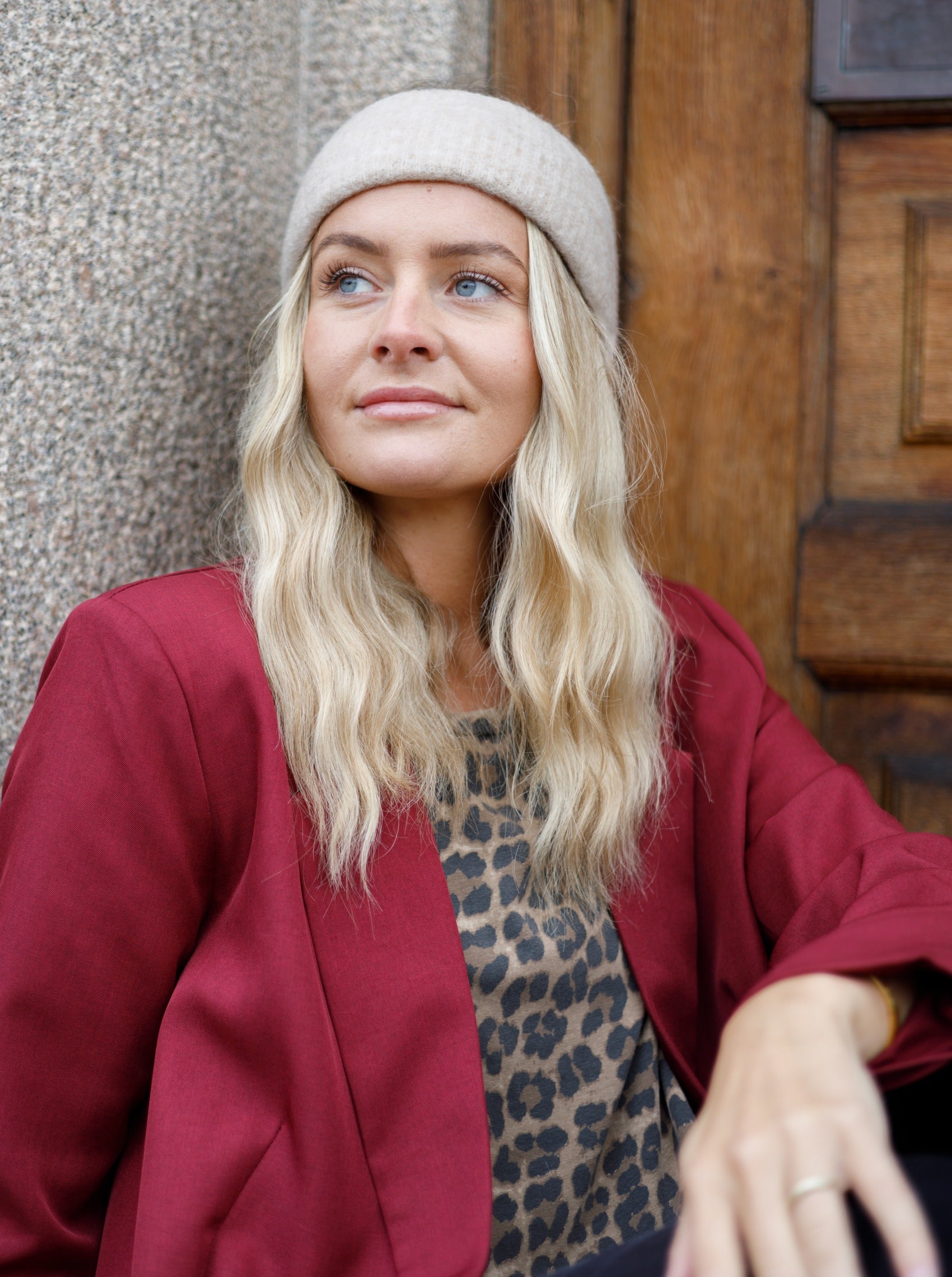 BCGINGER rib headband - Natural - Black Colour