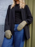 BCTYLER quilted mittens - Army - Black Colour