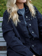 BCNESSA jeans shirt jacket - Black - Black Colour