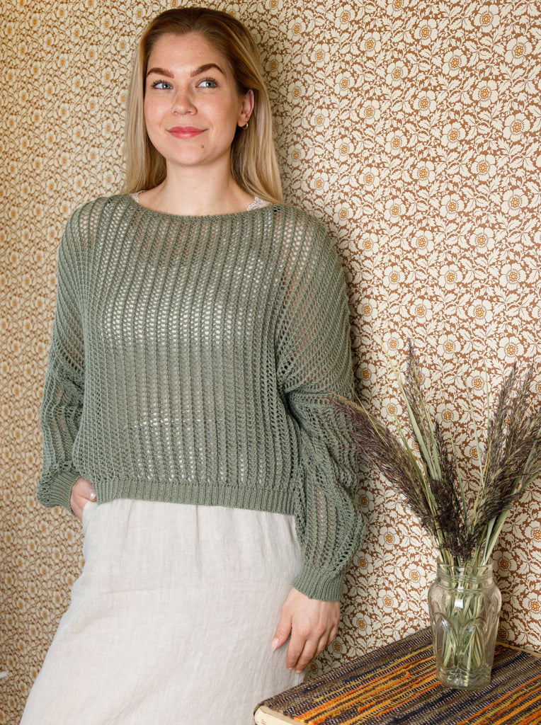 BCZELINA knitted jumper - Sage Green - Black Colour