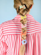 BCRIVERA mini scrunchie - Coral/Yellow - Black Colour