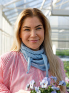 BCDELL striped mini scarf - Jeans / Off White - Black Colour