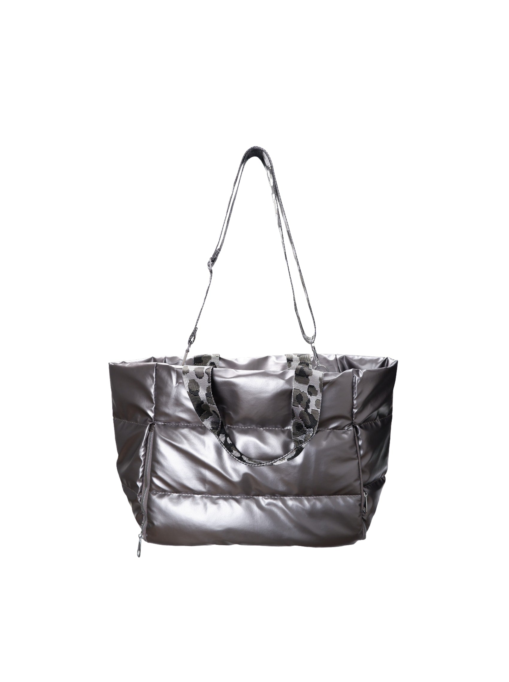 BCNICKY quilted shopper bag - Gun Metal - Black Colour
