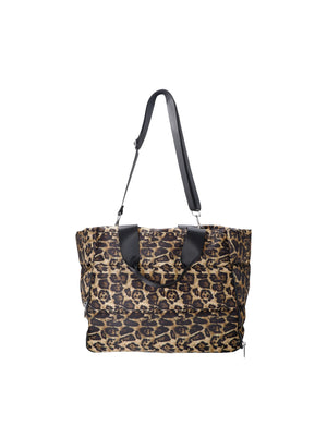 BCNICKY quilted shopper bag - Khaki Leo - Black Colour
