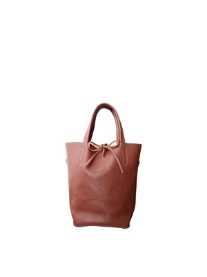 BCCHRISTY mini leather totebag - Chocolate
