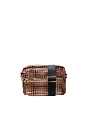 BCVANDA check crossover bag - Espresso