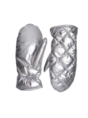 BCPALOMA quilted mittens - Silver Coloured