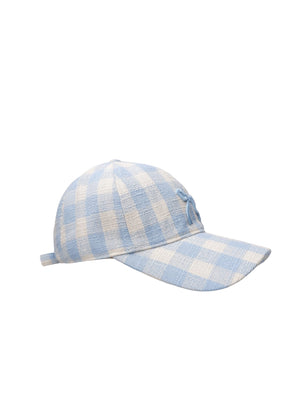 BCMYANNA chequered cap - Lt. Blue
