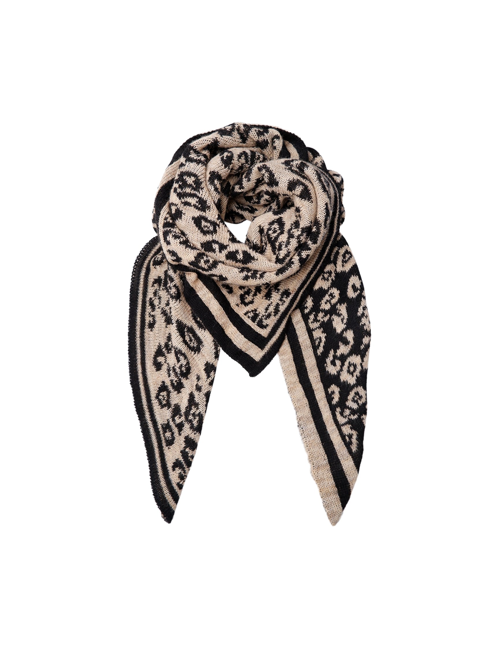BCBEX leo scarf - Latte/Black - Black Colour