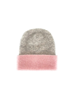 BCGINGER colour block hat - Lt. Grey/Lt. Pink - Black Colour