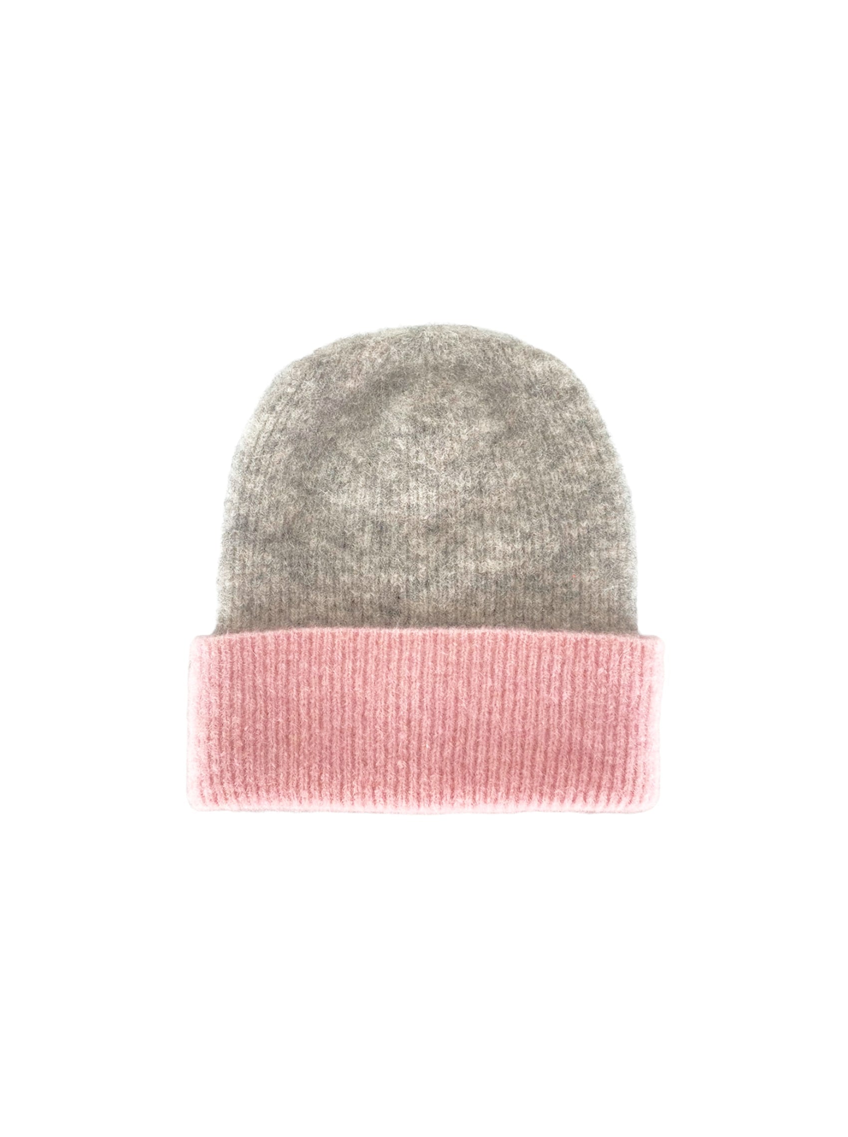 BCGINGER colour block hat - Lt. Grey/Lt. Pink - Black Colour