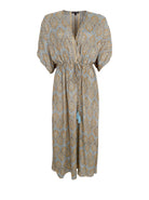BCLUNA long V-neck dress - Tulip Sky - Black Colour