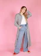 BCBENDIX shirt dress - White - Black Colour