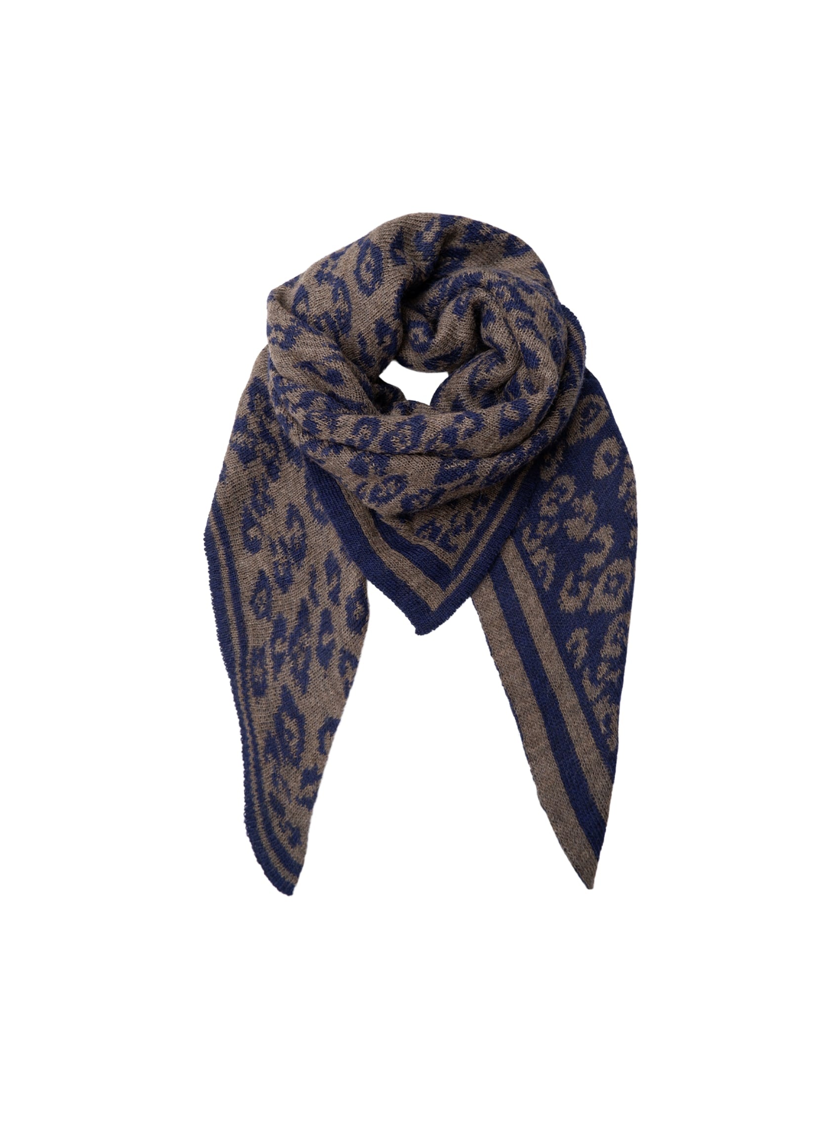 BCBEX leo scarf - Taupe/Navy - Black Colour
