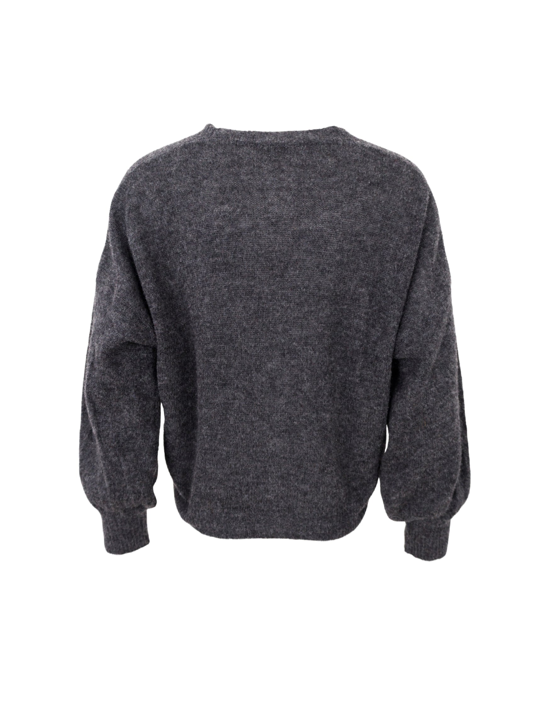 BCDELL heavy knit cardigan - Charcoal - Black Colour