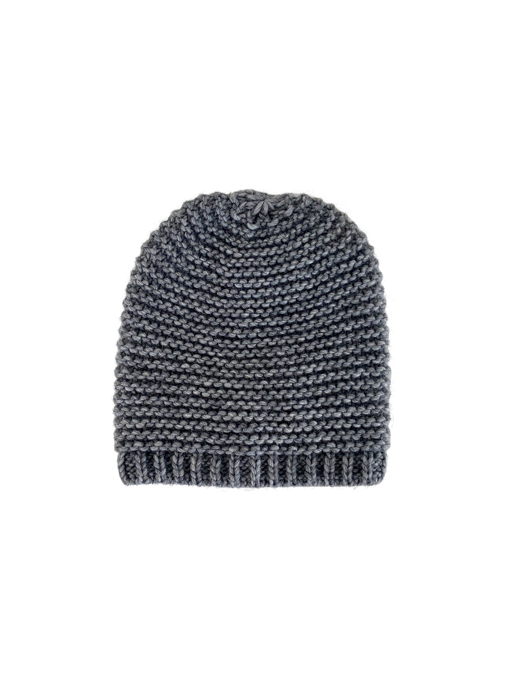 BCDUFFY knitted hat - Grey Melange - Black Colour